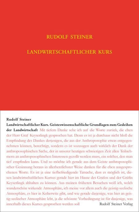 Rudolf Steiner Landwirtschaftlicher Kurs